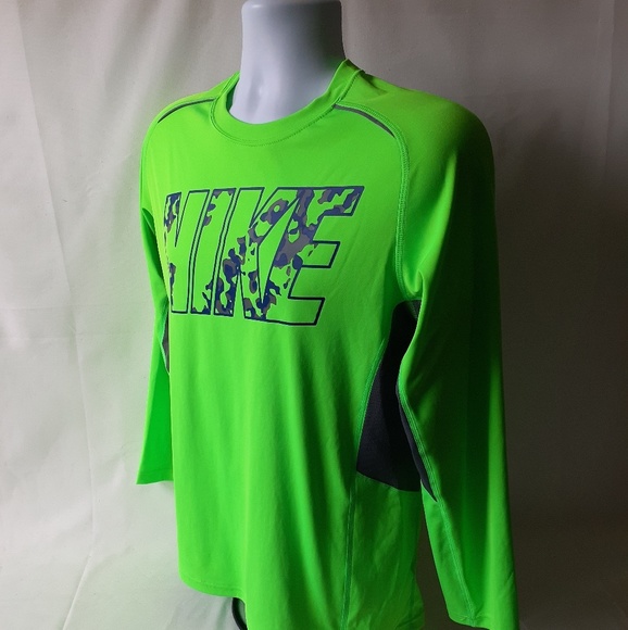 Nike Dri-FIT boys green long sleeve athletic top - Picture 3 of 8